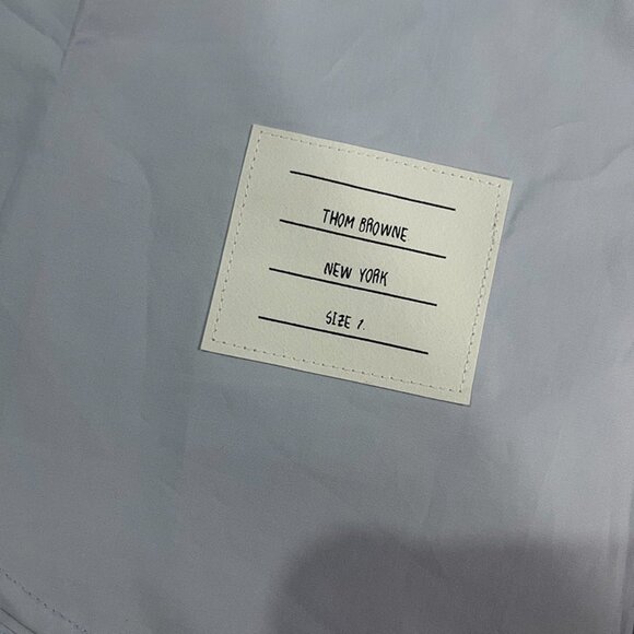 Thom Browne Womens Double Sleeve Logo Cropped Shirt - Picture 5 of 9